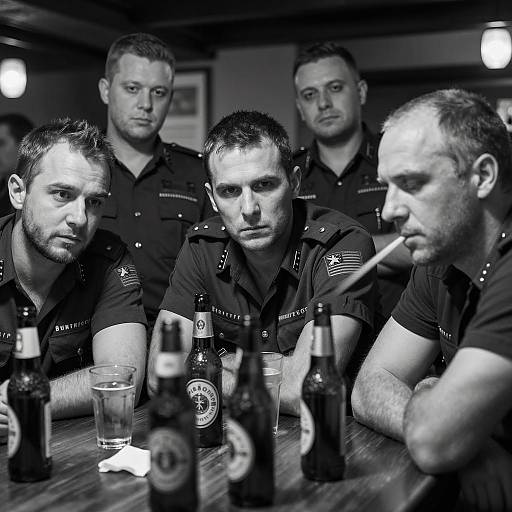 Intense Moment in a Bar Gathering