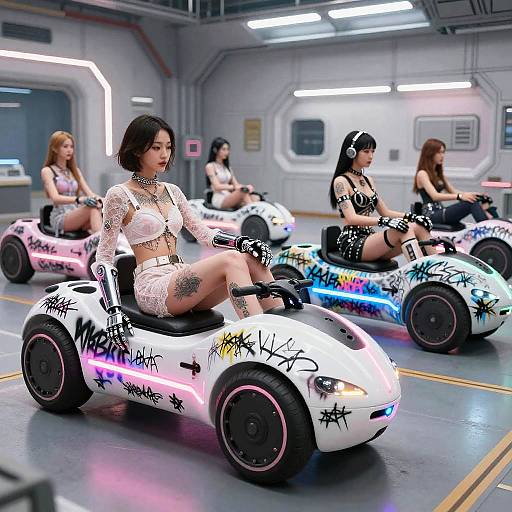 Cyberpunk Motorbike Gang Fashion Shoot