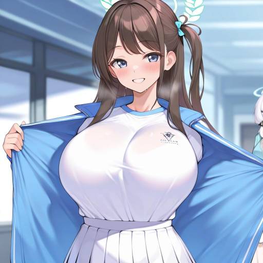 Illustration of Airi (band) (blue archive), blue archive in the style of Kuavera