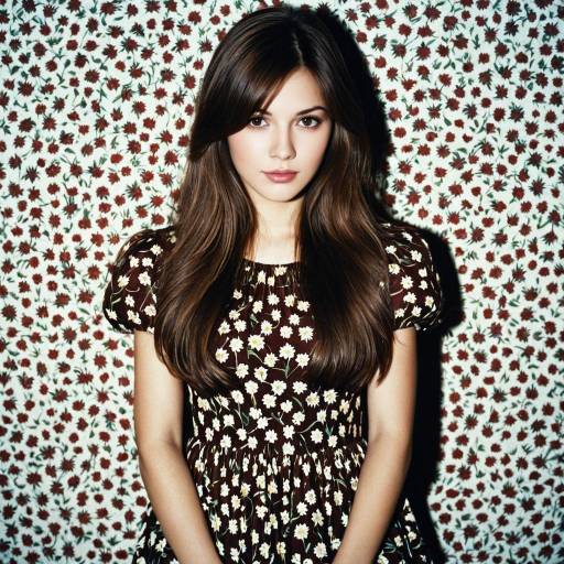 Realistic Girl in Floral Dress