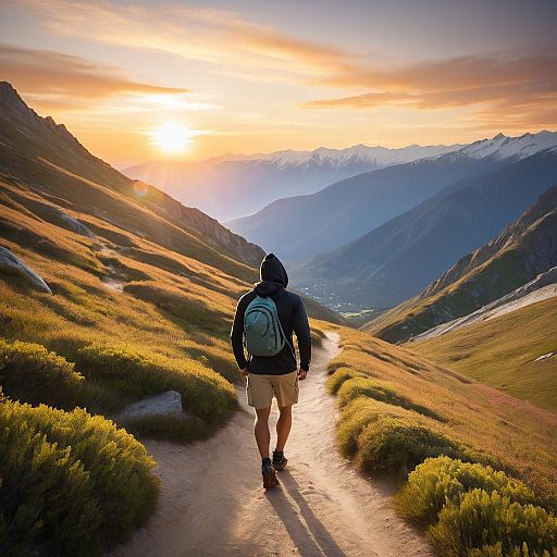 Athlete in Cargo Shorts at Sunset Trail