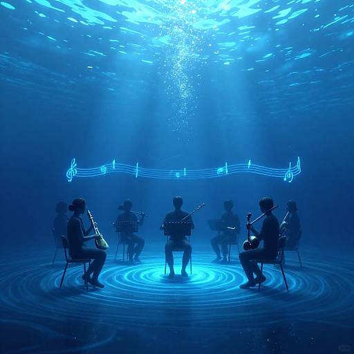 Sunken Symphony Hall in Blue