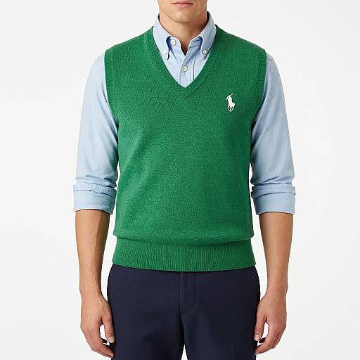Ralph Lauren Green Sweater Vest Look
