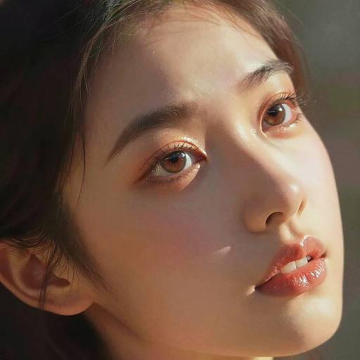 Hopeful Eyes in Warm Artistic Brushstrokes