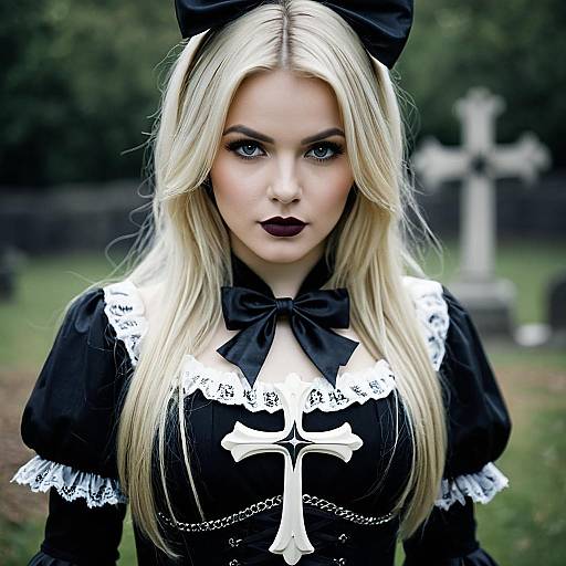 Gothic Cosplay Portrait of Solo Girl