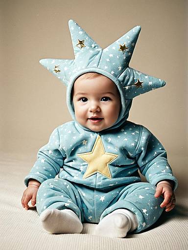 Infant in Blue Star Costume