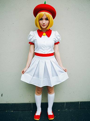 Cosplay photo of amitie (puyopuyo). Costume clothes