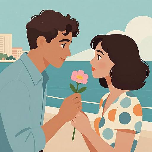 Retro Romance by the Turquoise Sea