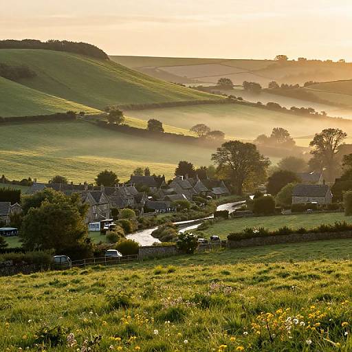 Golden Hour English Countryside Serenity