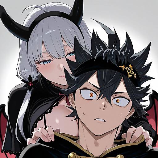 Illustration of Asta (black clover), black clover in the style of Lets0020