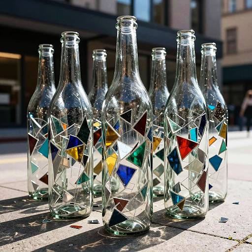 Colorful Broken Glass Outdoor Sculpture