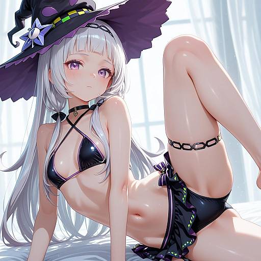 Illustration of Murasaki shion (hololive summer 2019), hololive in the style of Birii