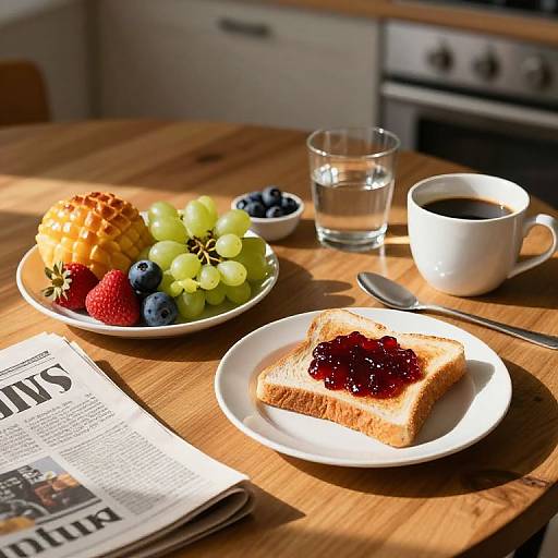 Cozy Morning Breakfast Table Setup