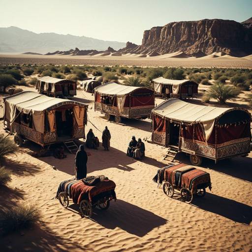 Epic Scene of Ancient Nomadic Traders Epic Scene of Ancient Nomadic Traders