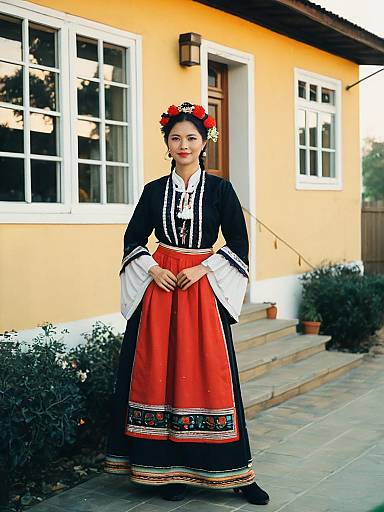 Country Chic Woman in Traditional Costume