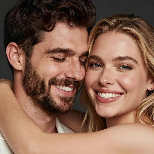 Happy Smiling Couple Embracing