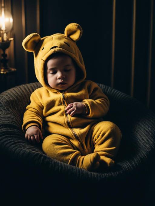 Newborn Baby in Pooh Bear Costume