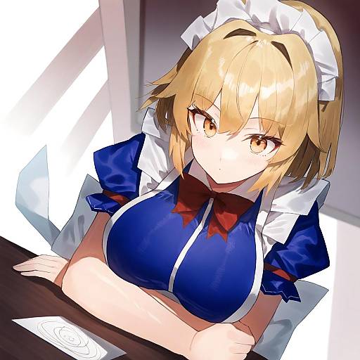 Illustration of Mugetsu (touhou), touhou in the style of Suminagashi