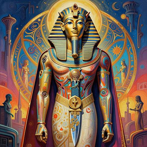 Majestic Surreal Biomechanical Egyptian Art