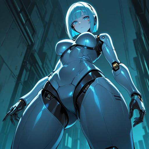 Futuristic Android Girl on Alien Planet