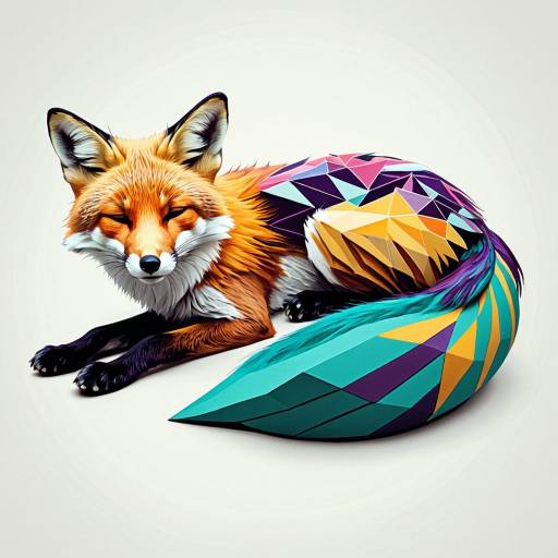 Geometric Stylized Fox Illustration