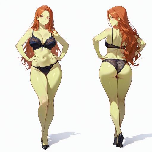 Elegant Tall Woman in Lingerie Portrait Elegant Tall Woman in Lingerie Portrait