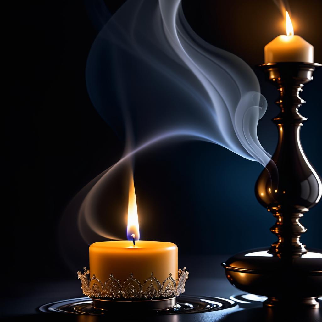 Elegant Smoke and Candlelight Contrast