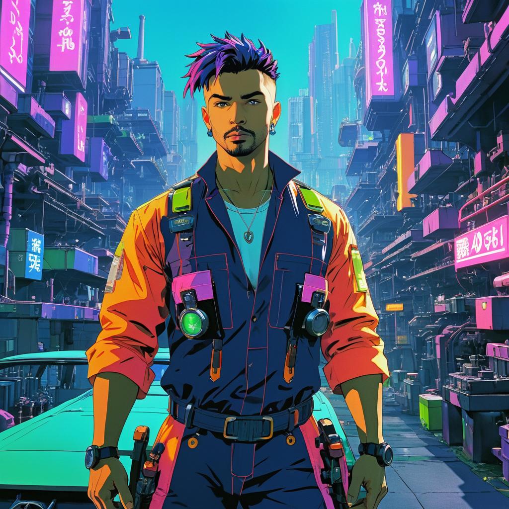 Charismatic Centaur in Cyberpunk City