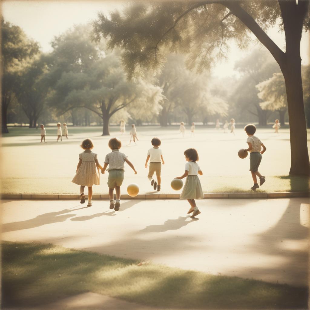 Nostalgic Vintage Polaroid Photography of Children