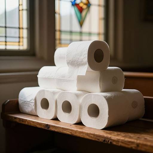 Vintage Bible Toilet Paper Display