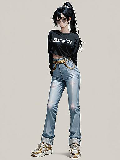 Stylish Woman in Casual Streetwear