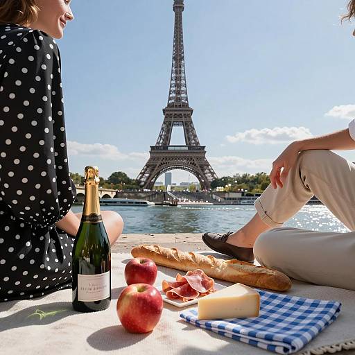 Charming Picnic by the Seine River