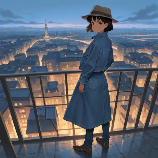 Urban Ghibli Boy Under Moonlight Urban Ghibli Boy Under Moonlight