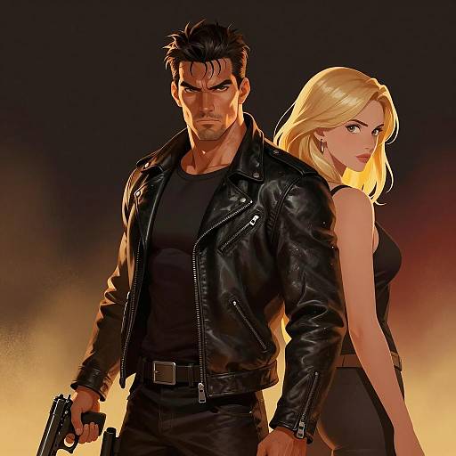 Intense Duo: A Digital Illustration