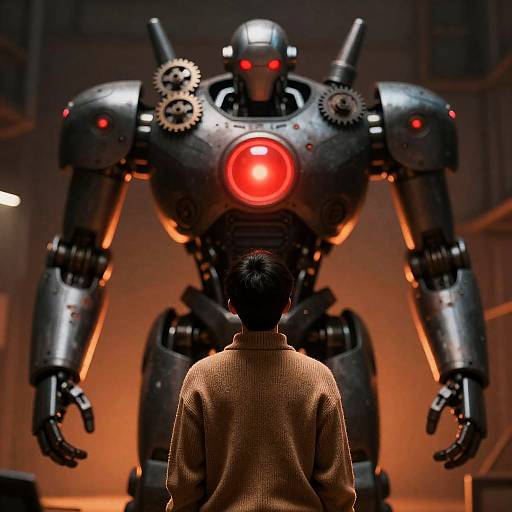 Confrontation with a Mechanical Giant