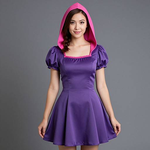 Adult Magenta Costume with Hood