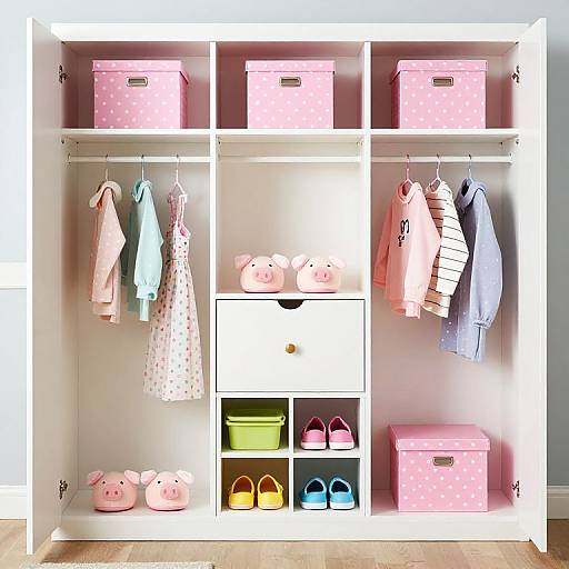 Organized Elfa Closet for Little Girl