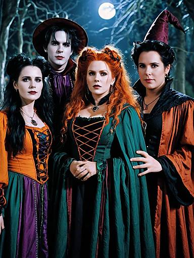 Group in Hocus Pocus Halloween Cosplay
