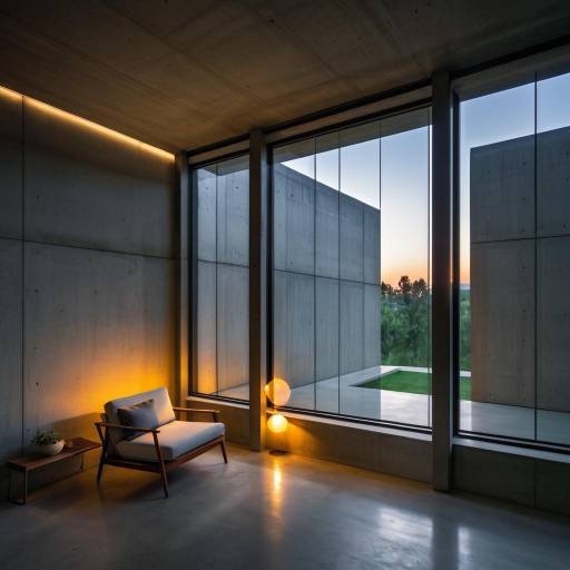 Illuminated Angles of Glass and Concrete