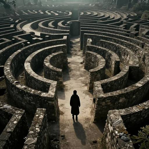 Solitary Figure at Eternal Journey