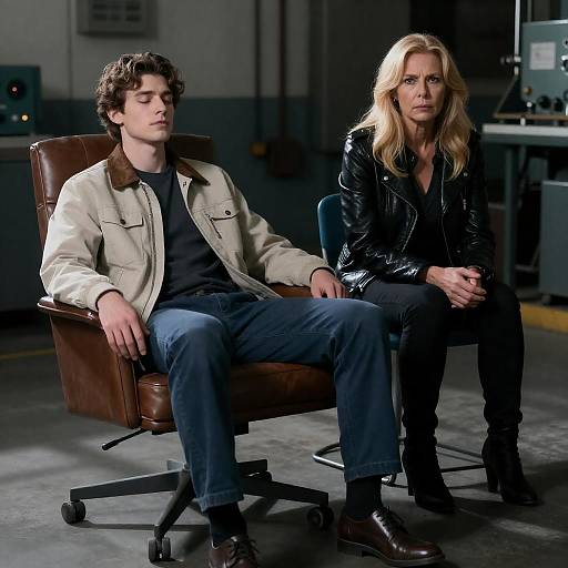 Intimate Portrait in Industrial Setting