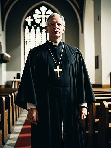 Modern Clergy in Church Setting