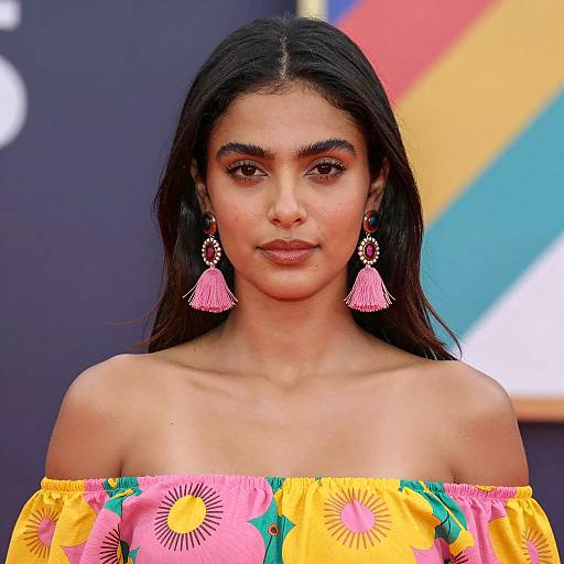 Vibrant Portrait of a Fashionable Woman