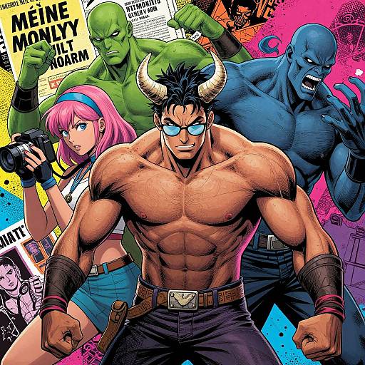 Fierce Horned Hero in Urban Chaos