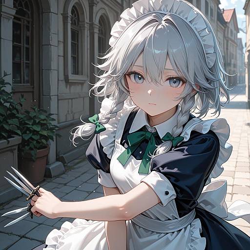 Isayoi Sakuya in Elegant Maid Attire