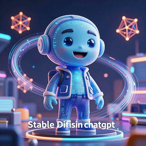 Futuristic AI Interaction with Avatar