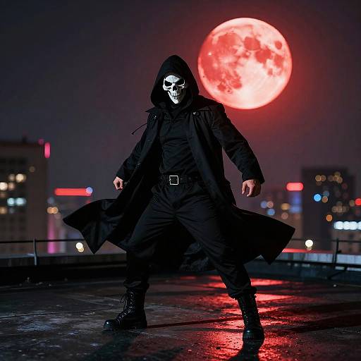 Skullface Rogue Under Blood Moon