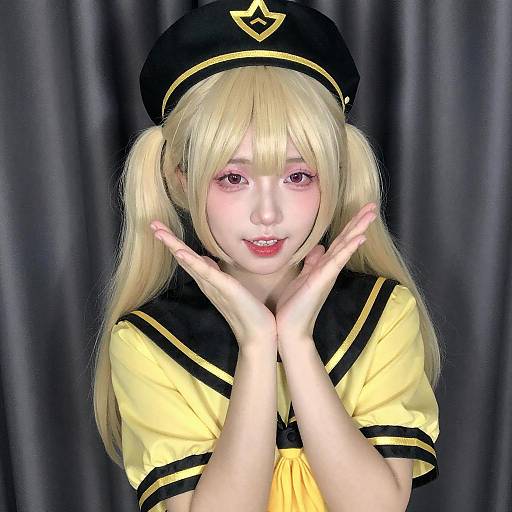 Portrait of Blonde Woman in Sailor Hat