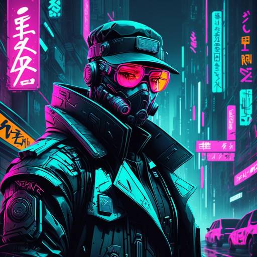 Neon Cyberpunk Detective Graffiti Art Neon Cyberpunk Detective Graffiti Art