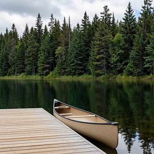 Canoe on Tranquil Ragged Lake